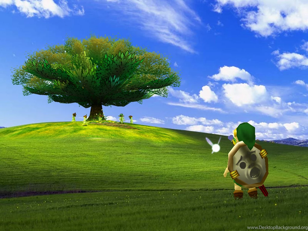 Majoras Mask Tree Scene + Windows Field Wallpapers : 4to3Wallpapers