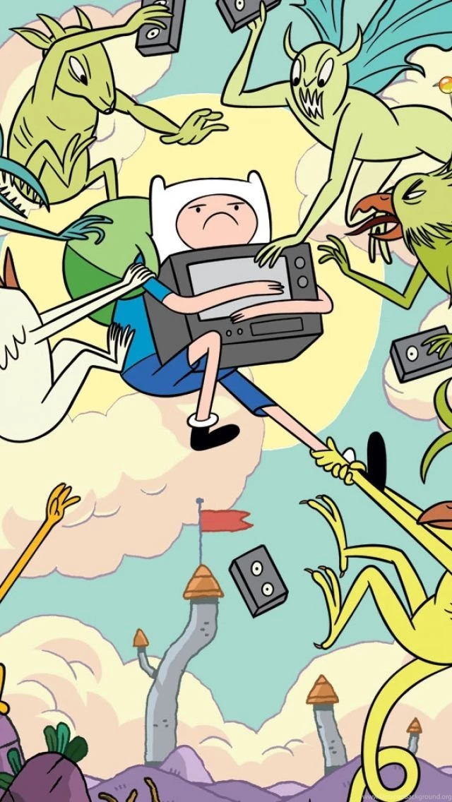 Download Wallpapers 640x1136 Adventure Time With Finn & Jake, Finn ...