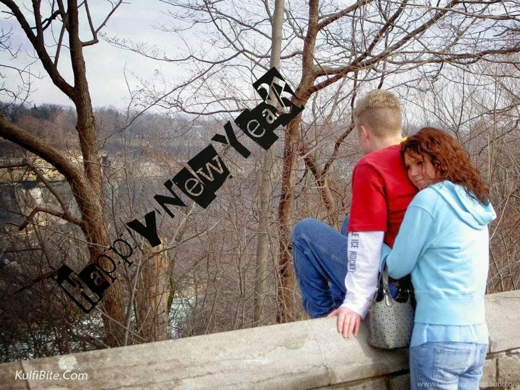 Happy New Year Cute Love, Hug, Kiss Wallpapers