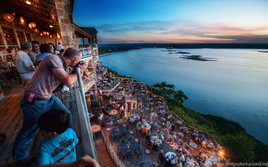 Coast Restaurant Sunset Lights Photographer People Tables ...