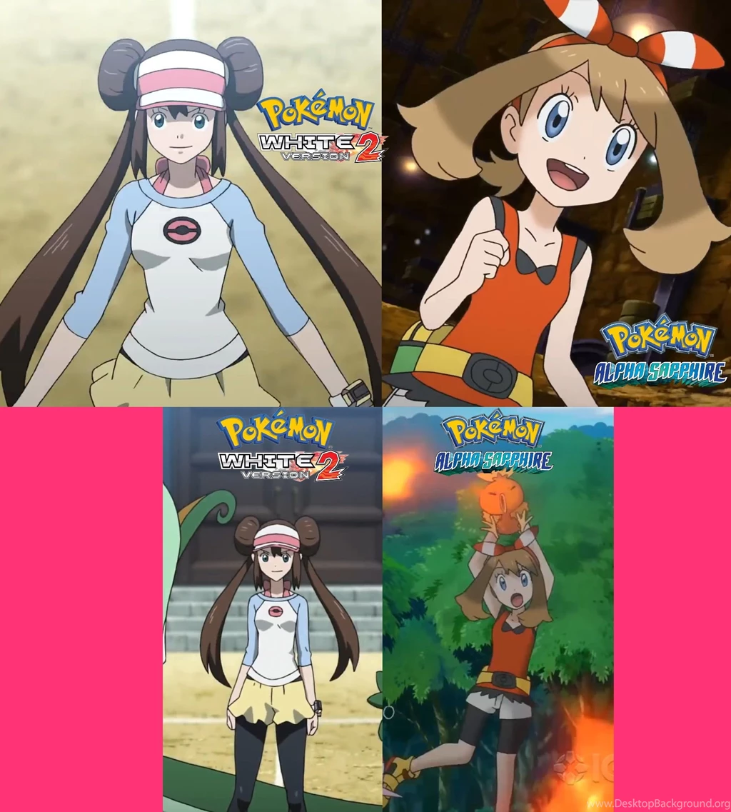 Pokemon: Rosa And May Custom Wallpapers By StarWarriorDecade On ...
