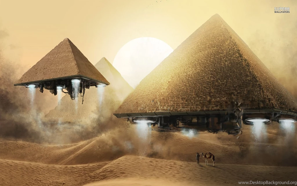 Pyramid Spaceships Wallpapers   Fantasy Wallpapers