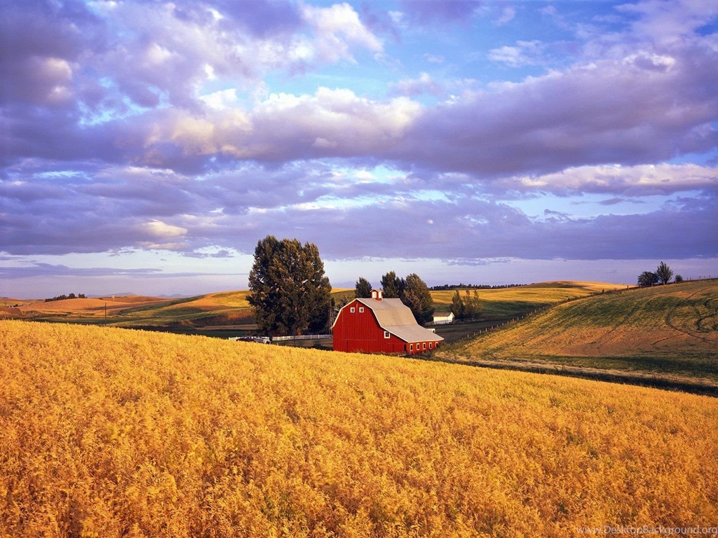 Nature Red Barn Washington Wallpapers