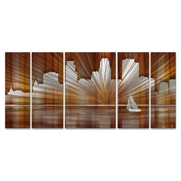 Ash Carl 'Warm Minneapolis Skyline' Metal Wall Art   15010925 ...