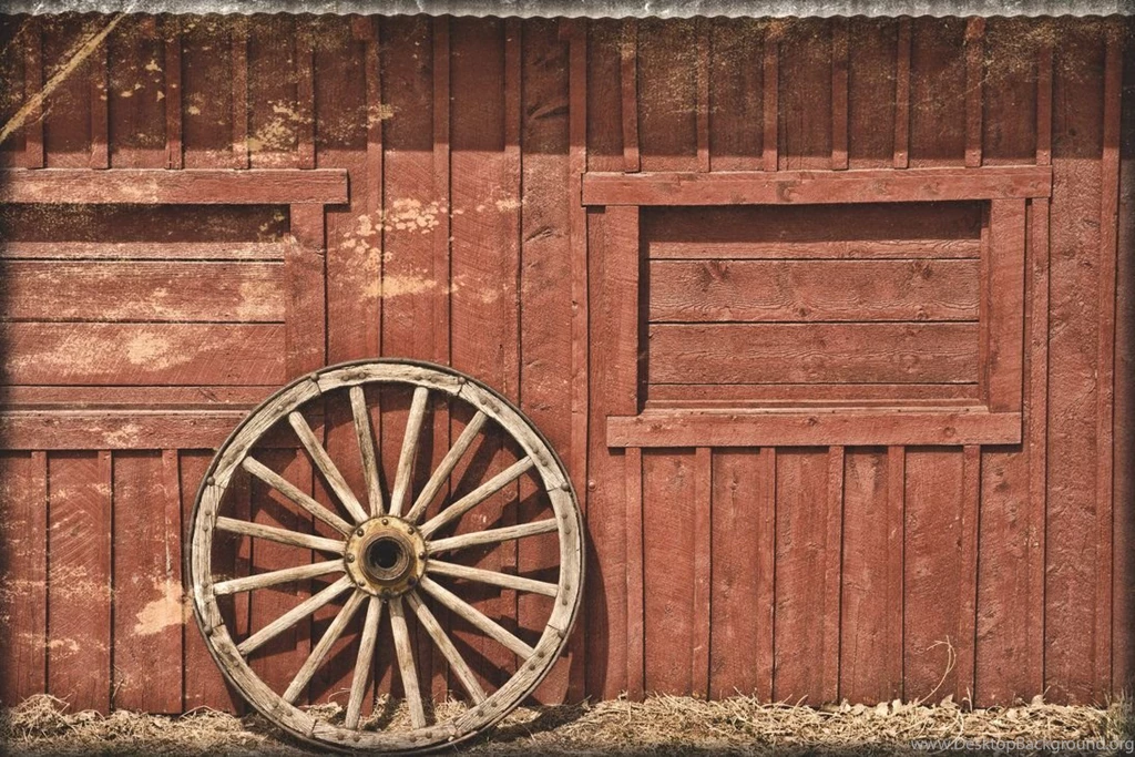Red Barn And Wooden Wheel By Mudyfrog On DeviantArt