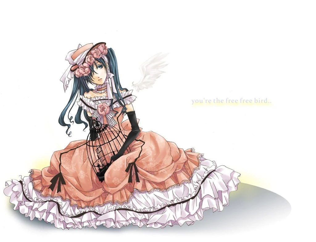Wings Dress Pink Trap Birdcage Kuroshitsuji Ciel Phantomhive Cage ...