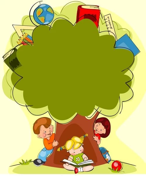 Hand Drawn School Kids Vector Backgrounds Material 02 Vector ...