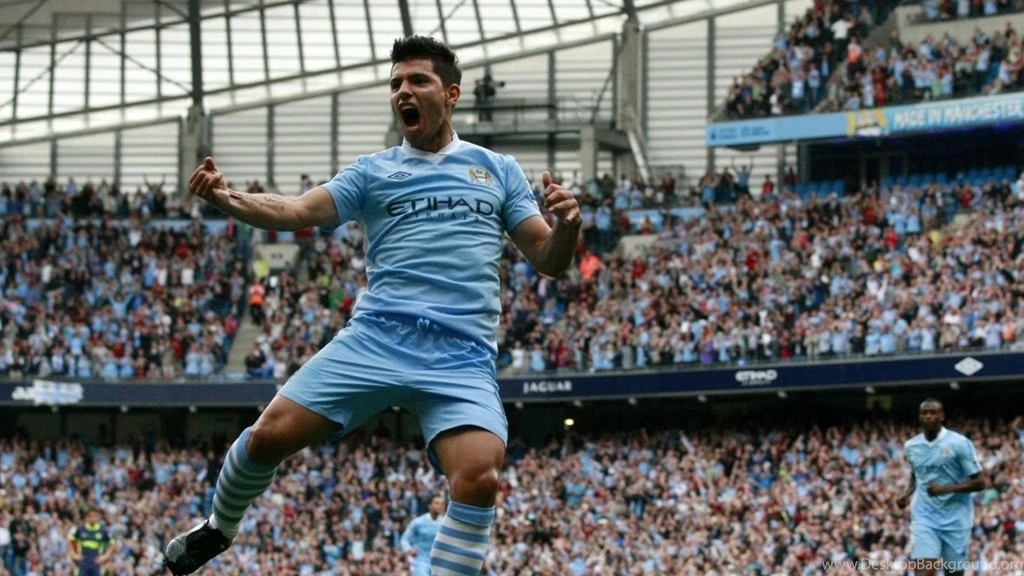 Wallpapers Football Field Kun Aguero Jump Pleasure Free Hd ...