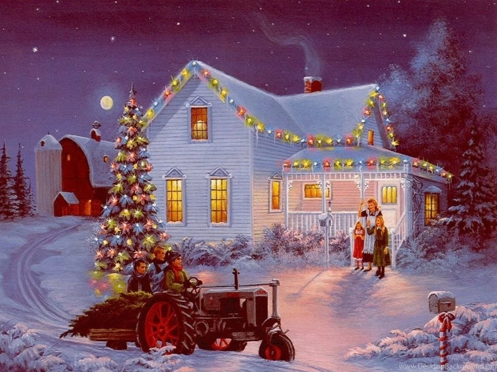 Xmas At The Farm Cynthia Lang 1024 Christmas Photography Desktop ...
