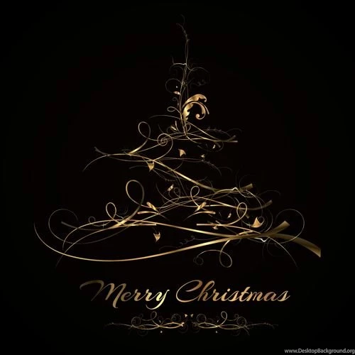 Abstract Golden Christmas Tree Backgrounds Vector Vector ...