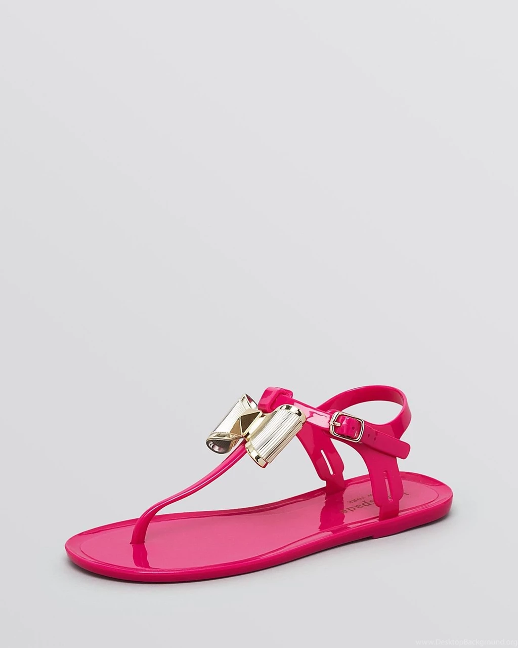 Jelly Thong Sandals With Bow