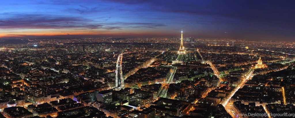 Paris At Night Dual Monitor HD Desktop Wallpapers : Widescreen ...