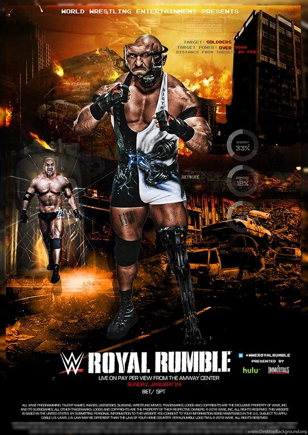 WWE Custom Royal Rumble Poster: Ryback Vs Goldberg By SoulRiderGFX ...