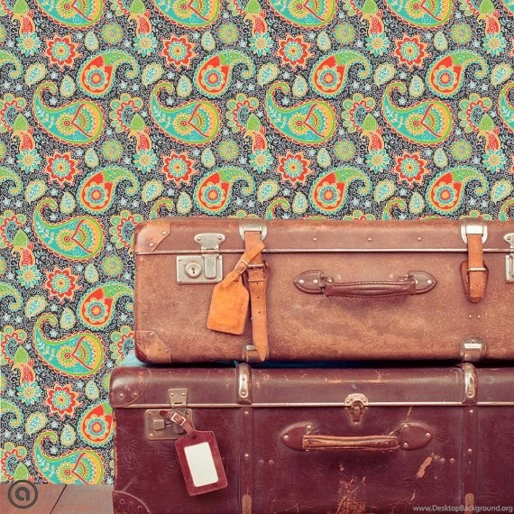Removable Wallpapers Boho Paisley Peel & Stick By AccentWallCustoms