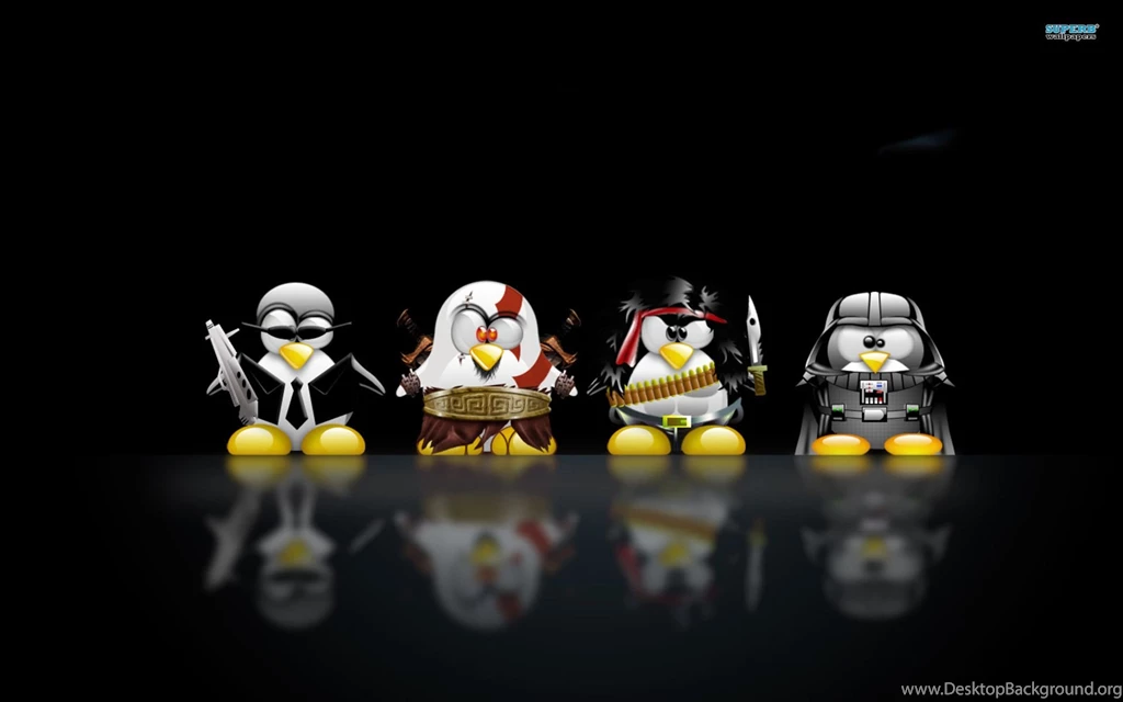 Tux Dressed Up, Penguin, Linux, Men In Black, Kratos, God Of War ...