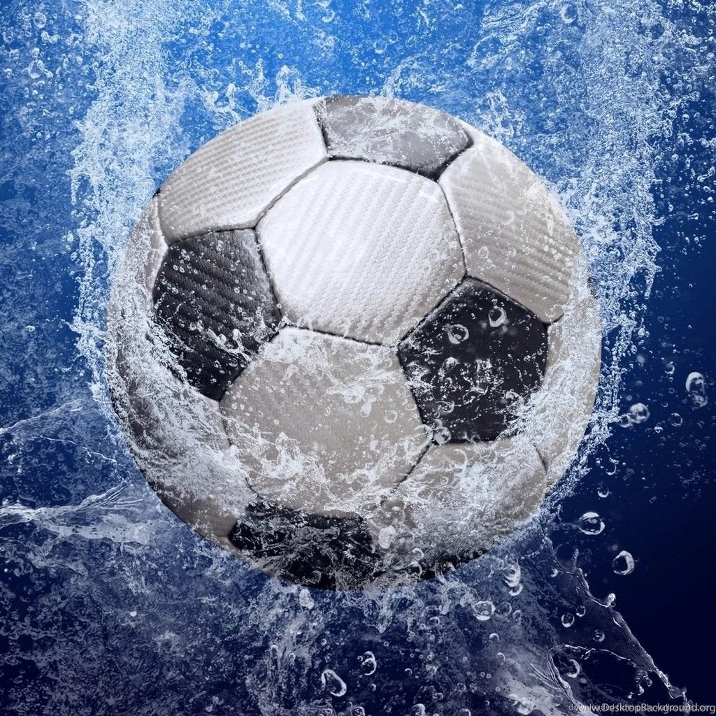 Download Water Splashed On A Soccer Ball Wallpapers For iPad 2 Desktop  Background