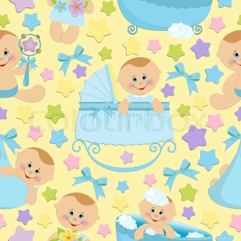Seamless Backgrounds With Baby Boys