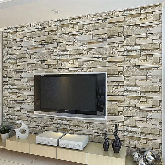 Imported South Korea Designs Super 3d Stone Wallpapers For Pvc Grey ...