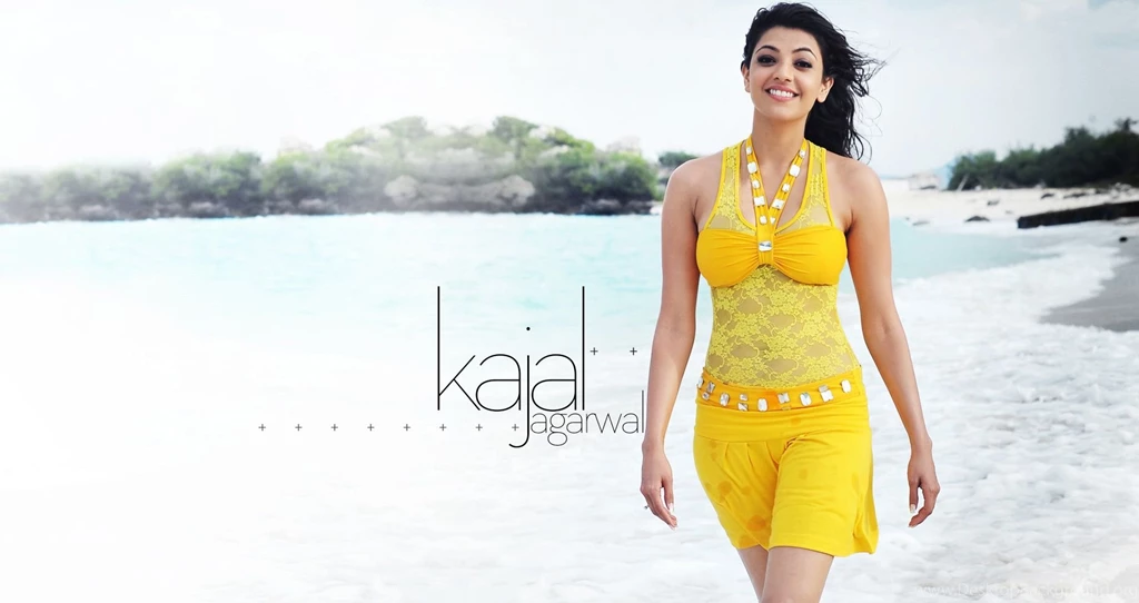 Kajal Aggarwal Yellow Bikini HD Wallpapers