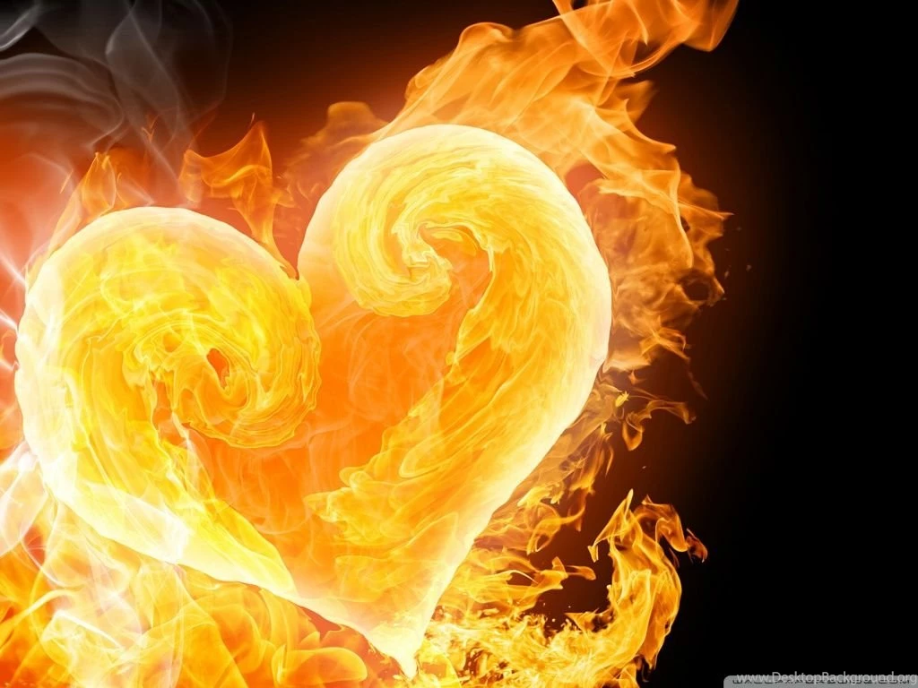 Amazing Flaming Heart HD Desktop Wallpapers : Widescreen : High ...