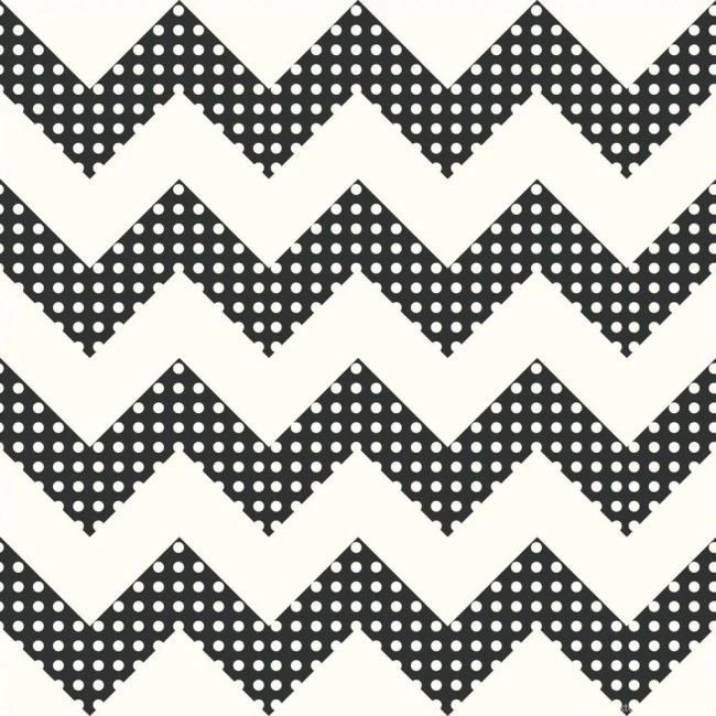 Black & White Chevron Stripes With Polka Dots Wallpapers KS2311 ...