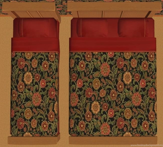 Mod The Sims Jacobean Style Bedding And Wallpapers