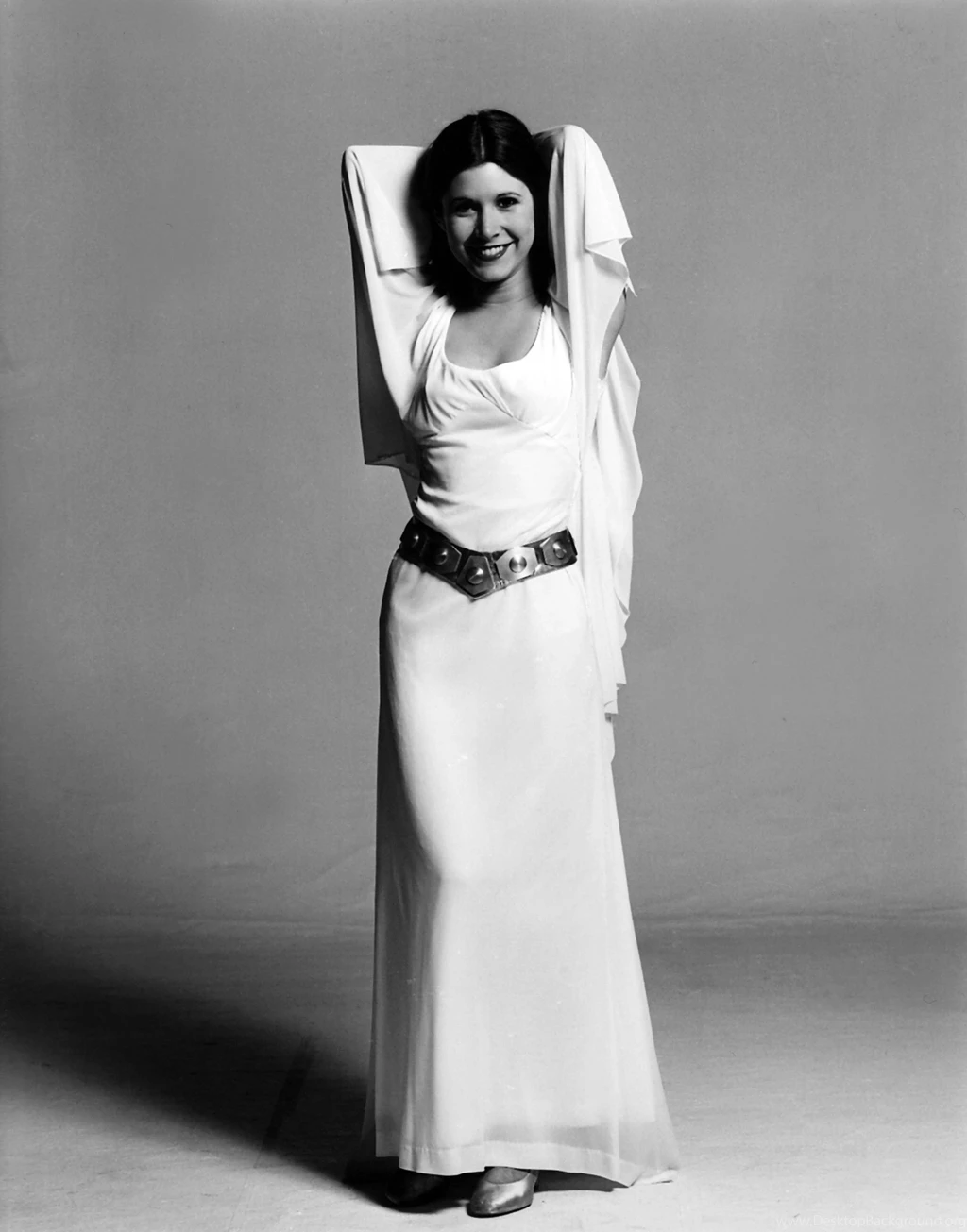 Carrie Fisher, Grayscale, Star Wars, White Dress, Leia Organa ...