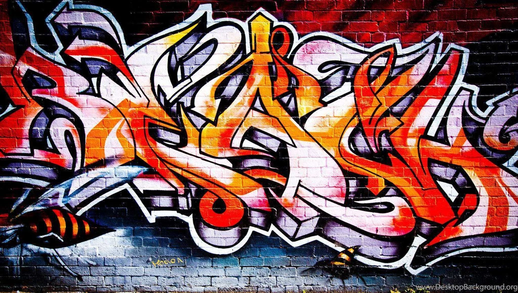 Pink Graffiti Wall Mural