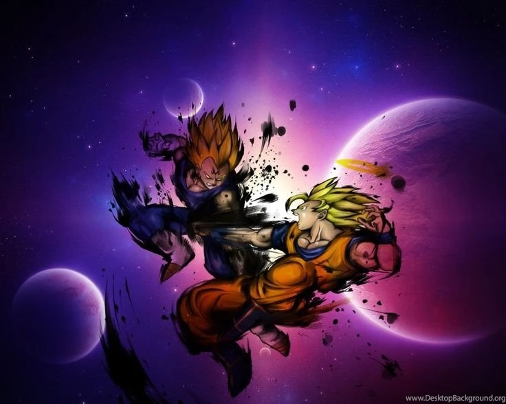 Goku Vs Vegeta Space Wallpapers Merge