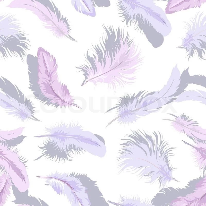 Decorative Seamless Backgrounds With Tender Light Feathers. Stock ...