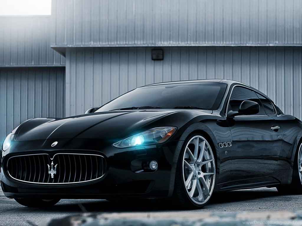 2014 Maserati GT Black Car HD Desktop Wallpaper Backgrounds Download