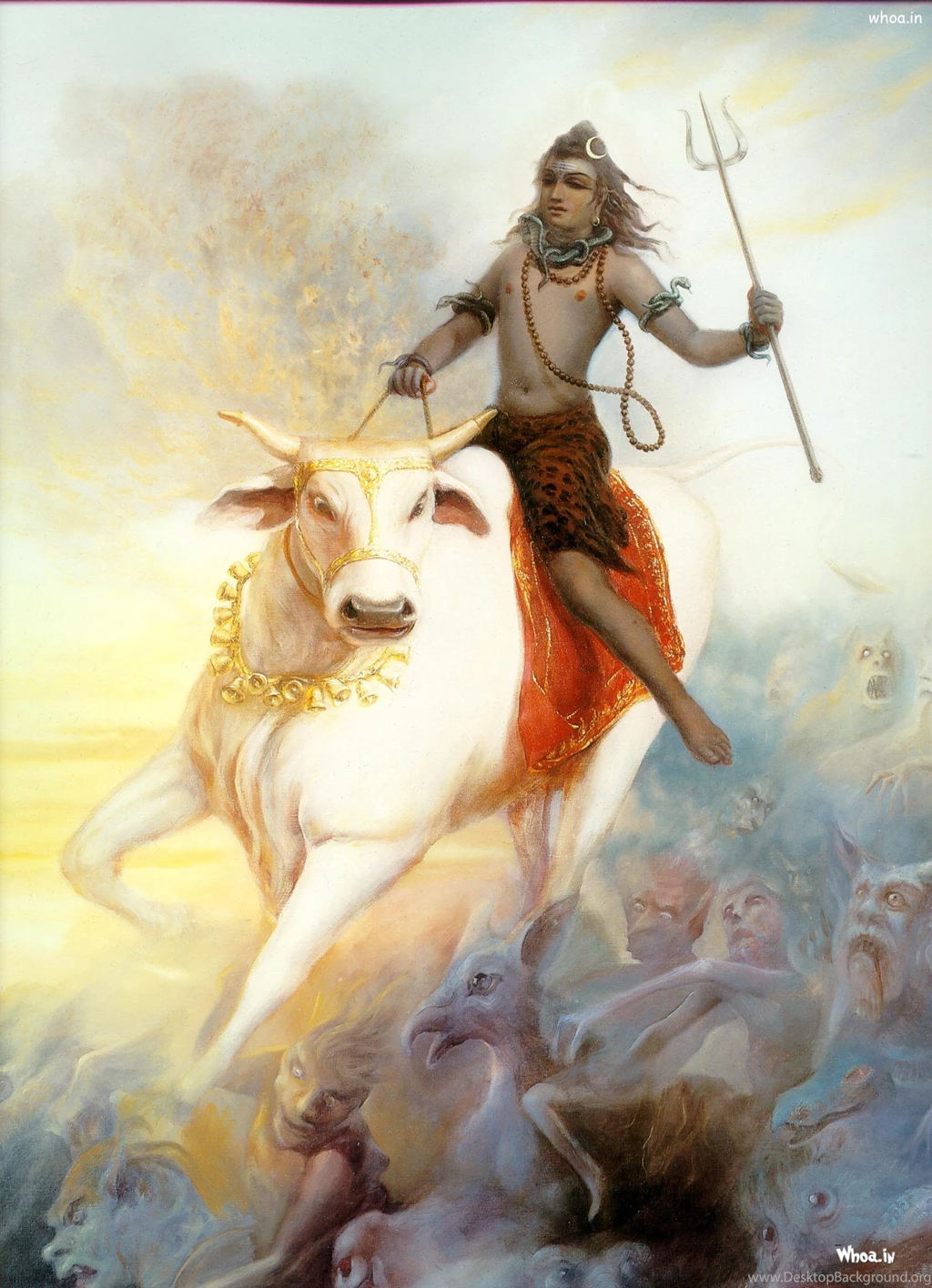Lord shiva ride on bull hd wallpaper for desktop