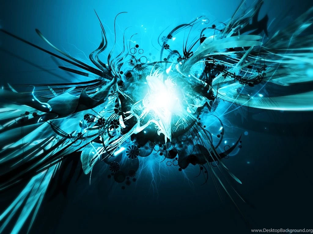 Shiny Blue Abstract Picture