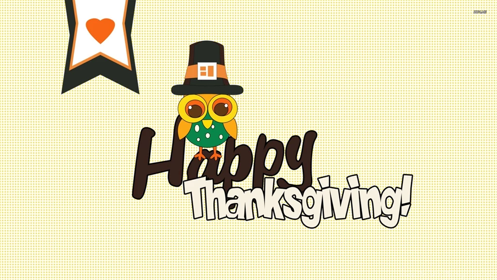 Cute Owl Wishing You Happy Thanksgiving Wallpapers Holiday ...