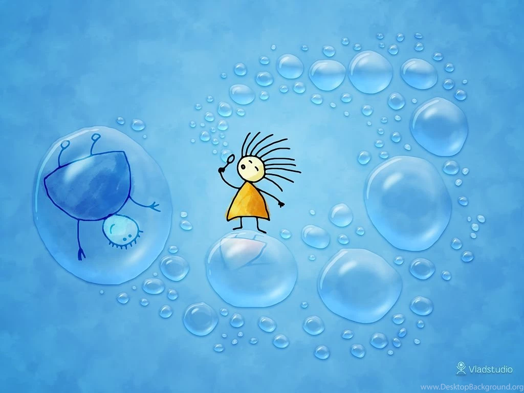 The Two And The Bubbles · Desktop Wallpapers · Vladstudio