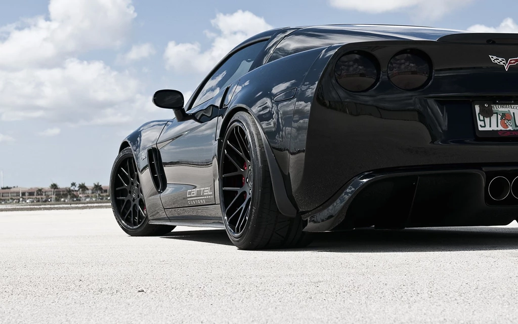 Black Super Car Chevrolet Corvette C6 Z06   Wallpapers Bros.