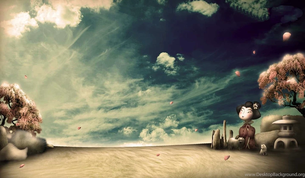 Interesting Fantasy Asian Themed Tablet Phone Wallpaper Backgrounds ...