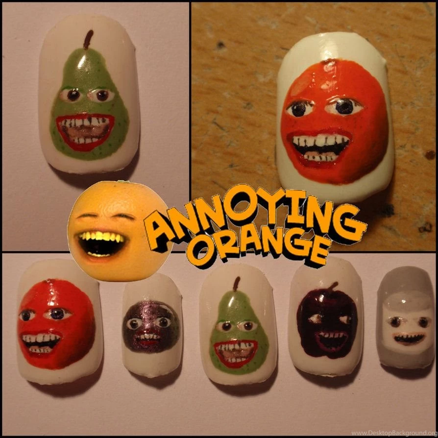 Annoying Orange Nails By Ninails On DeviantArt