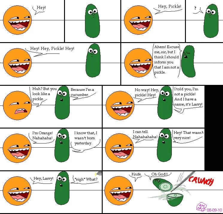 Annoying Orange Meets Larry By Kouiza101 On DeviantArt