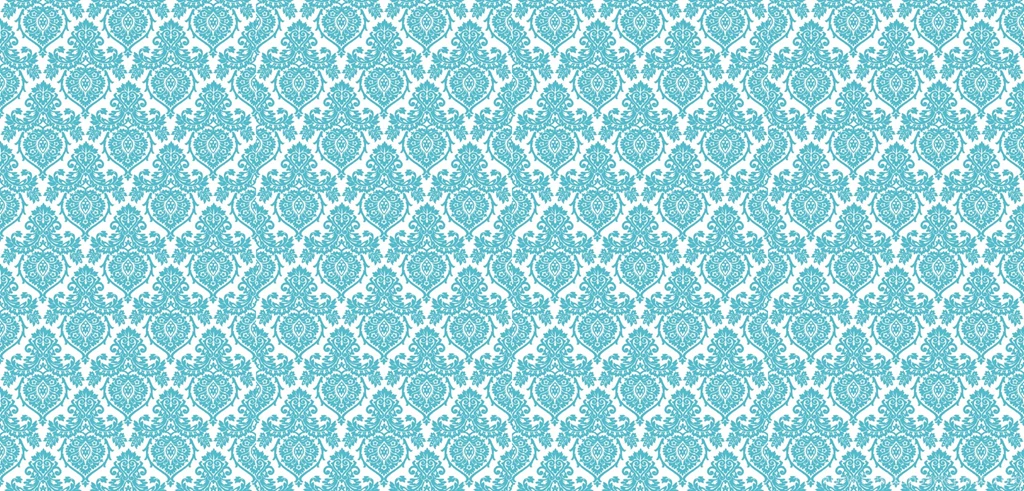 Prancer Ornamental Damask Small Teal Fabric Kamiekazee Spoonflower