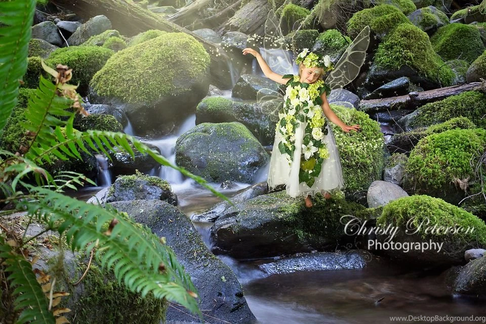 Digital Backgrounds Waterfall Over Mossy Rocks @ Port Orchard ...