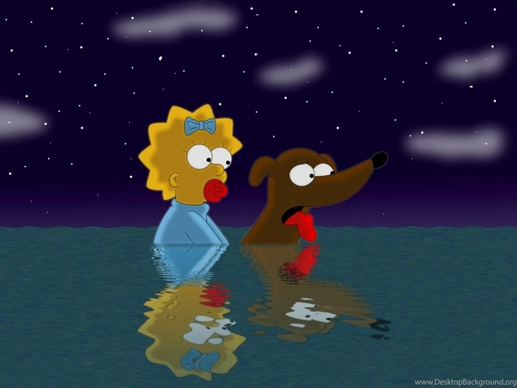 Maggie And Santa's Little Helper   Maggie Simpson Wallpapers ...