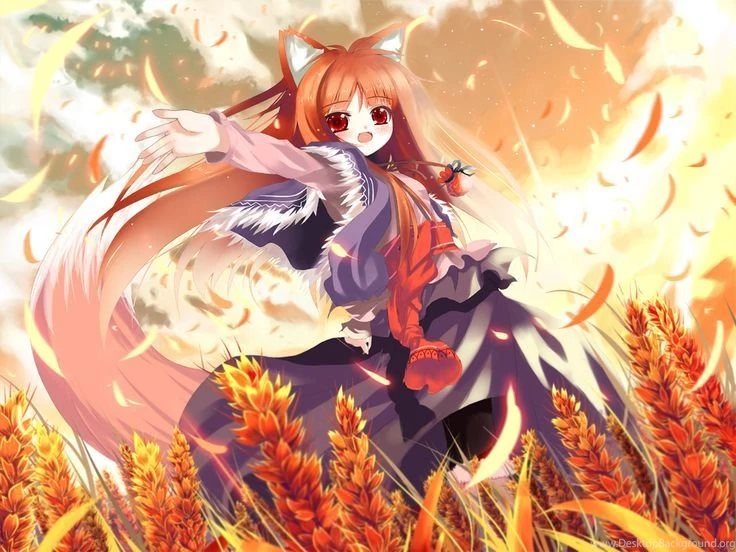 Spice And Wolf: Holo The Wise Wolf Wallpaper. The Colors Are Just ...