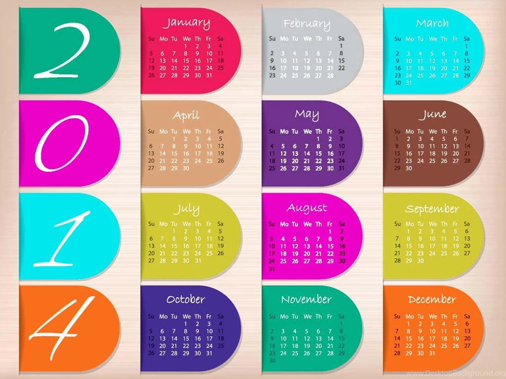 All Color Combinations Calendar 2014