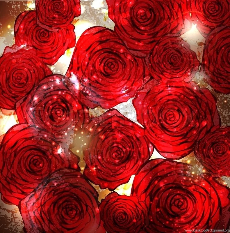 Vintage Card With A Flower. Vector Rose Flower Backgrounds