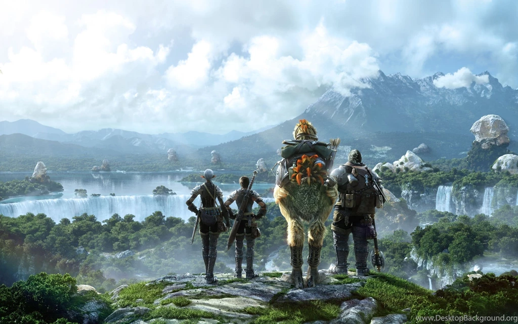 Anime Fantasy Landscape Mountain Image HD Wallpapers