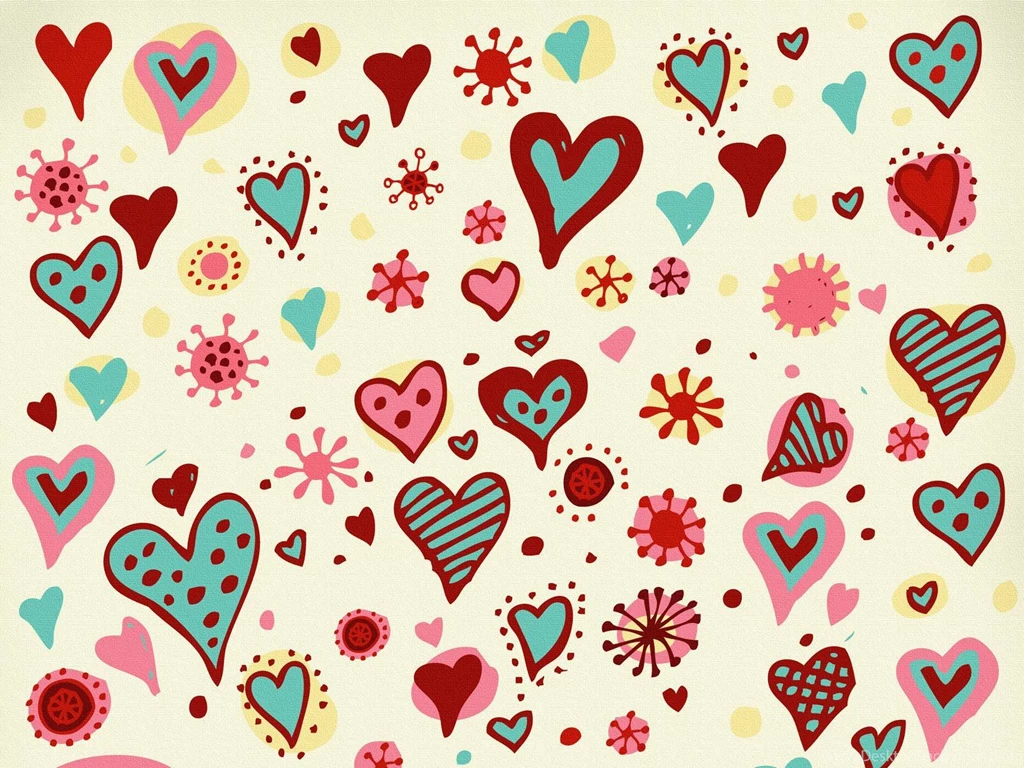 Colorful Hearts Wallpapers Wallpapers Cave