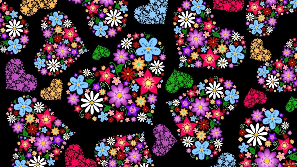 Floral Hearts Wallpapers Holiday Wallpapers