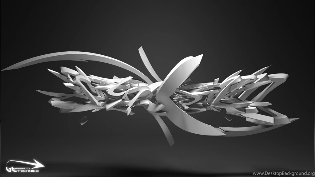 Graffiti 3D Silver Color HD Wallpapers Wide