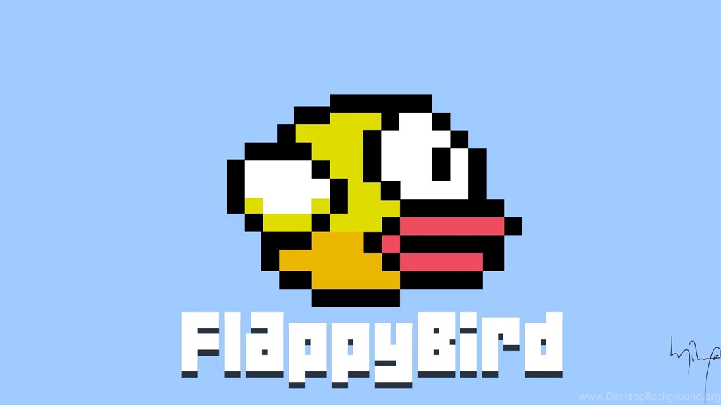 Flappy Bird Blue Bird   Wallpaper.